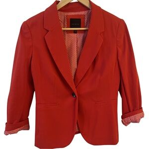 The Limited Retro Poppy Reddish Orange Blazer | Size Medium
